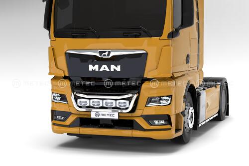 Rama w zderzak do MAN TGX (2020-) z wiązką elektryczną i uchwytami na 4 reflektory oraz światłami stroboskopowymi LED - zdjęcie 1