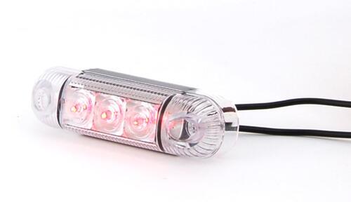 Światło pozycyjne czerwone 12/24V obrysowa tylna (3 x LED) W61 - zdjęcie 1