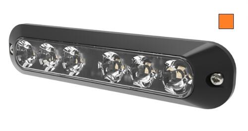 Lampa ostrzegawcza (stroboskop pomarańczowe światło LED) R10,R65, IP67 6 diod LED - zdjęcie 1