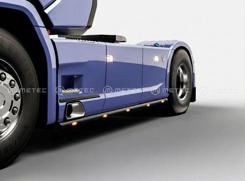 Ramy boczne, 2x5 LED Scania R2019- i S po liftingu osłon międzyosiowych, z zestawem montażowym, czarne WB 3'750 - zdjęcie 1