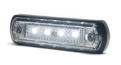 Lampa pozycyjna LED 12/24V obrysowa przednia (4 x biała dioda LED) W189 - zdjęcie 1