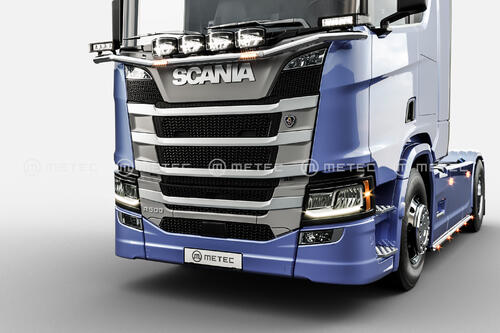 Rama na podszybie z wiązką i uchwytami na 6 odbiorników ze zintegrowanymi światłami stroboskopowymi do Scania NG 2016 - - zdjęcie 1