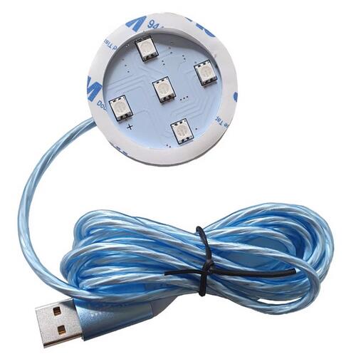 Niebieskie podświetlenie POPPY pod USB ze świecącym przewodem - zdjęcie 1