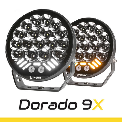 Reflektor dalekosiężny SKYLED Dorado 9X FI230 (130W, biała i pomarańczowa pozycja oraz światło ostrzegawcze) R10/R65/R148/R149 - zdjęcie 1
