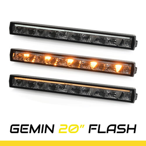 SKYLED GEMINI 20” FLASH LED BAR (514 mm), biała/pomarańczowa pozycja +  światło ostrzegawcze - zdjęcie 1
