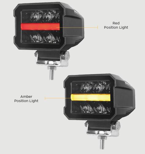 Lampa robocza Sentry 4000 lm z czerwonym oraz pomarańczowym światłem pozycyjnym - zdjęcie 1