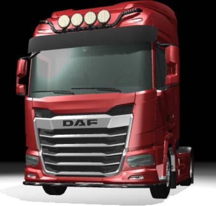 Rama pod zderzak U-liner Trux do DAF XF/XG/XG+ (2022-) ryflowana/malowana proszkowo na czarno - zdjęcie 1