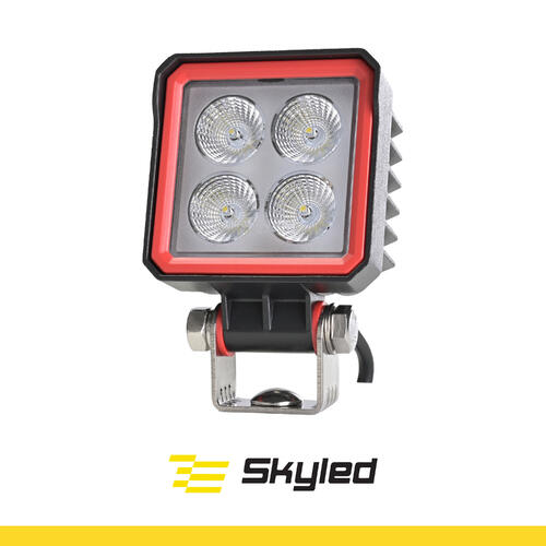 Lampa robocza SKYLED RED LINE kwadratowa 12W, 4 LED, 9-32V, 1080 Lm, IP67/69K (światło rozproszone) ADR - zdjęcie 1