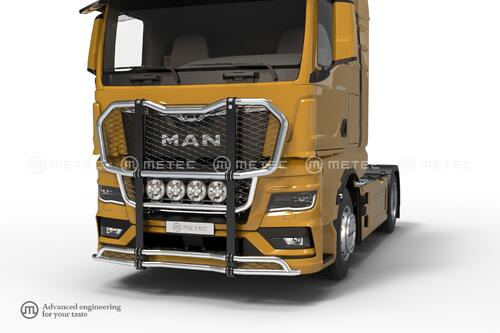 Osłona czołowa Outland (kangur) z uchwytami na 4 odbiorniki do MAN TGX (2020-) z homologacją R26/R61 - zdjęcie 1