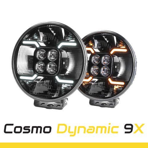Reflektor dalekosiężny SKYLED Cosmo Dynamic 9X FI220 (160W, dynamiczne białe i pomarańczowe światło pozycyjne) R10/R148/R149 - zdjęcie 1