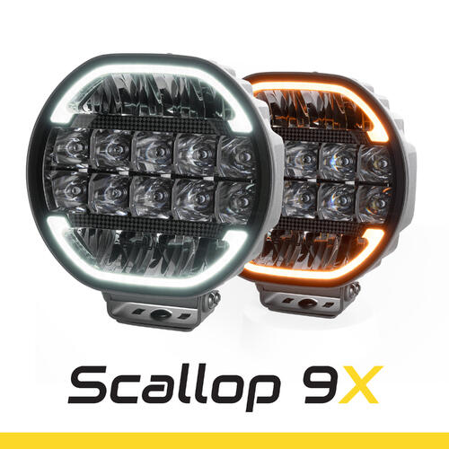 Reflektor dalekosiężny SKYLED SCALLOP 9X FI220 (180W, z białym i pomarańczowym dynamicznym światłem pozycyjnym) R10/R148/R149 - zdjęcie 1