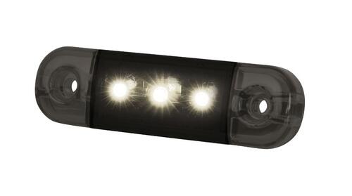 Światło pozycyjne białe (przydymiane) 12/24V obrysowa przednia (3 x LED) W275.1 BLACK - zdjęcie 1