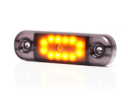 Światło pozycyjne pomarańczowe (przydymiane) 12/24V obrysowa boczna (12 x LED) W275.2 BLACK - zdjęcie 1