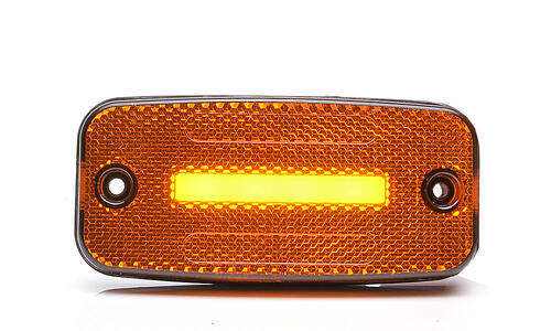 Lampa obrysowa LED z odblaskiem pomarańczowe światło 12/24V W157 - zdjęcie 1
