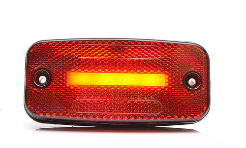 Lampa obrysowa LED z odblaskiem czerwone światło 12/24V W157 - zdjęcie 1