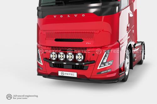 Rama w grill CITY AERO , LED VOLVO FH 24-  czarna - zdjęcie 1