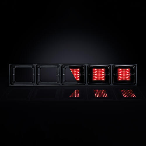 Ramka montażowa pięciu lamp tylnych prostokątnych typu IZE LED - zdjęcie 1