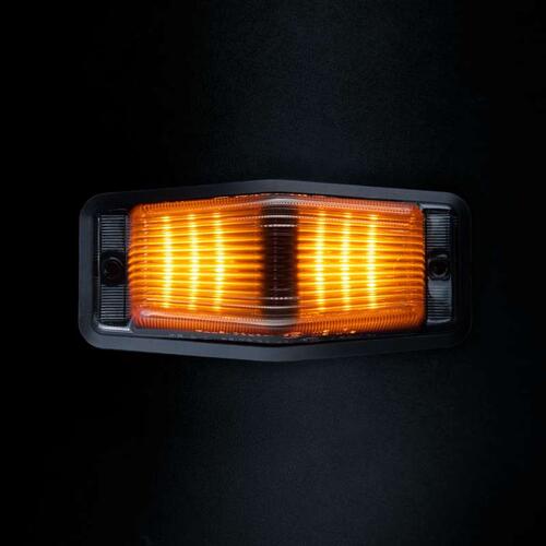 Double Burner Strands IZE LED (białe/pomarańczowe światło + światło ostrzegawcze) przydymiany klosz - zdjęcie 1