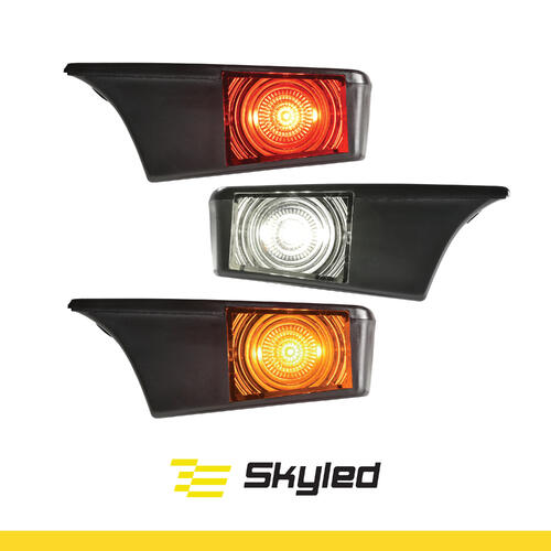 Lampy obrysowe (para) SKYLED ORM-LED 24V Old Schoolowe lampy dachowe SCANIA serii 2 (biała/pomarańczowa - czerwona/pomarańczowa) - zdjęcie 1