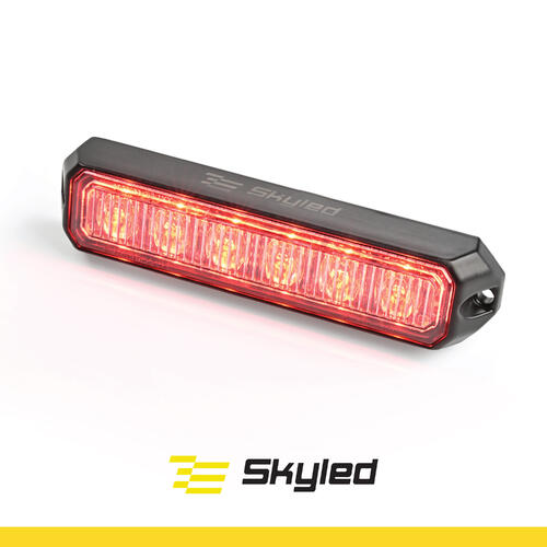 Lampa ostrzegawcza SKYLED 128x28 mm (stroboskop czerwone światło 6 LED) - zdjęcie 1