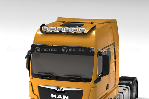 Rama dachowa czarna do MAN TGX (2020-) GX/GM z wiązką elektryczną, zaciskami na 6 odbiorników oraz światłami obrysowymi LED dark - zdjęcie 1