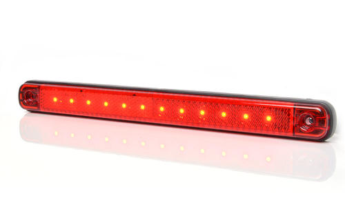 Światło pozycyjne czerwone z odblaskiem (238 mm) 12/24V obrysowa tylna (12 x LED) W115, nr kat. 13.825.2 - zdjęcie 1