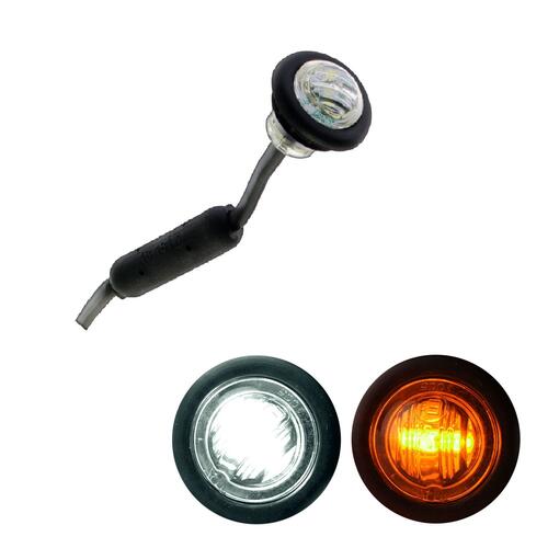 Okrągłe światło obrysowe LED biała/pomarańczowa barwa światła - przezroczysty klosz - zdjęcie 1