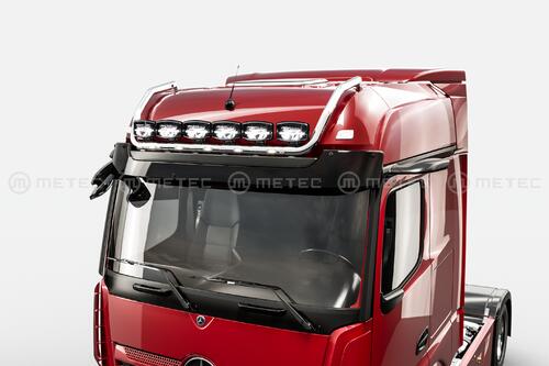 Rama dachowa spływająca z wiązką i zaciskami na 6 odbiorników z LED do MB Actros 2011 MP4 MP5 BIGSPACE czarna - zdjęcie 1