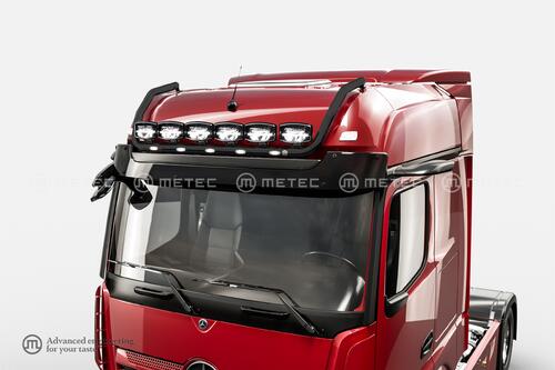 Rama dachowa spływająca z wiązką i zaciskami na 6 odbiorników z LED do MB Actros 2011 MP4 MP5 BIGSPACE -25; 25- (ProCab), czarna - zdjęcie 1