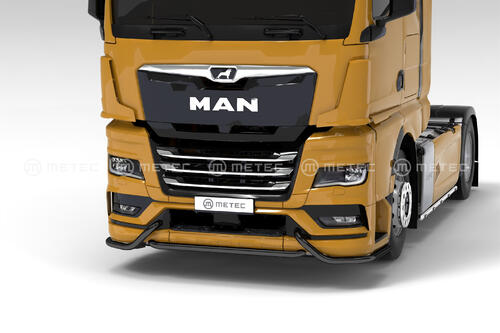 Orurowanie pod zderzak (czarne RAL 9005) do MAN TGX 2025- część środkowa + narożniki - zdjęcie 1
