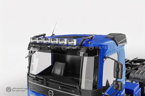 Rama dachowa volvo FM 4, FM 5, FH AERO, FMX, 20-Niski dach, Z wiązką na 6 odbiorników i zaciskami, z LED, malowana na czarno - zdjęcie 1