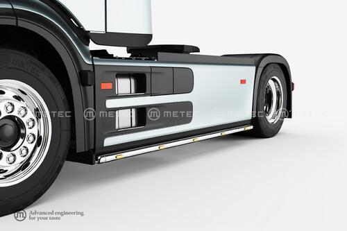 Ramy boczne S-liner MB Actros L 25- (ProCab) z silnikiem disla, WB3850, 5 pomarańczowych obrysów LED - zdjęcie 1