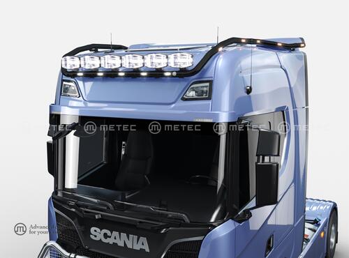 Rama dachowa HYDRA, Scania R/S/G 16- HIGH, na 6 odbiorników z wiązką i zaciskami, LED, malowana na czarno - zdjęcie 1