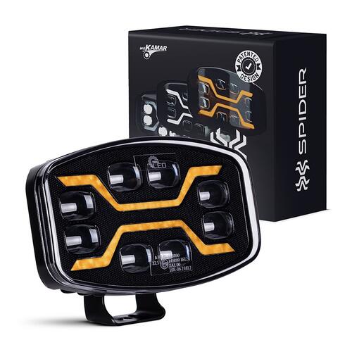 Reflektor dalekosiężny LED X-SPIDER 54W (biała/pomarańczowa pozycja +strobo - zdjęcie 1