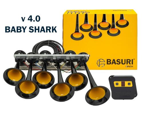 Sygnały pneumatyczne Basuri BABY SHARK 4.0 (22 melodie) 12/24V - zdjęcie 1