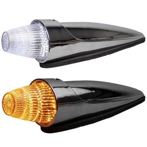 Lampa pozycyjna LED dachowa (Torpedo) 24V, dual colour białe i pomarańczowe światło - zdjęcie 1