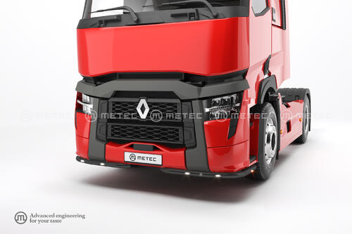 Narożniki pod zderzak czarne z LED do RENAULT T 14-21, 21- (komplet) - zdjęcie 1