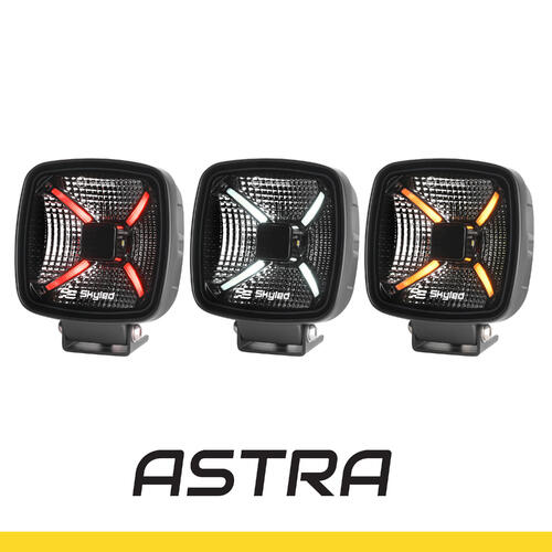 Lampa robocza SKYLED Astra 60F Gen2 9-30V, 60W, 6000 Lm, R10 (światło rozproszone) + światło pozycyjne białe/pomarańczowe/czerwone - zdjęcie 1
