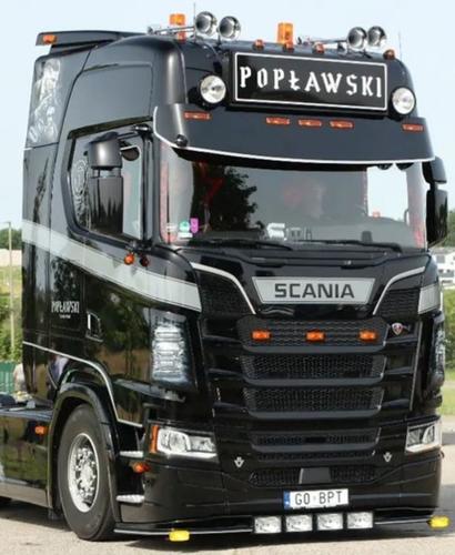 Osłona przeciwsłoneczna do Scanii S NextGen, wykonana z aluminium 4 mm, na 5 lamp starego typu, głębokość 40 cm, nr kat. 14ZKSNG5o2 - zdjęcie 1