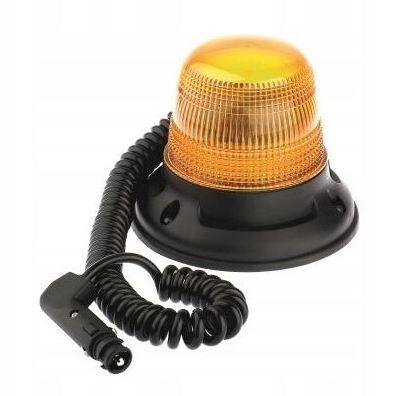 Światło ostrzegawcze (kogut) na magnes, Xenon 10-100V DC pomarańczowy klosz - zdjęcie 1