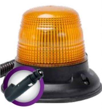 Światło Ostrzegawcze LED (kogut) na magnes do 80 km/h 10-49V pomarańczowy klosz - zdjęcie 1