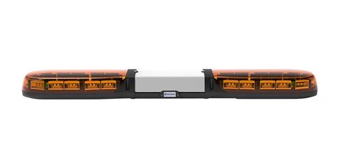 Belka ostrzegawcza 1000mm 24 LED 12/24V R65 pomarańczowe światło (pomarańczowe klosze + biała sekcja centralna) - zdjęcie 1