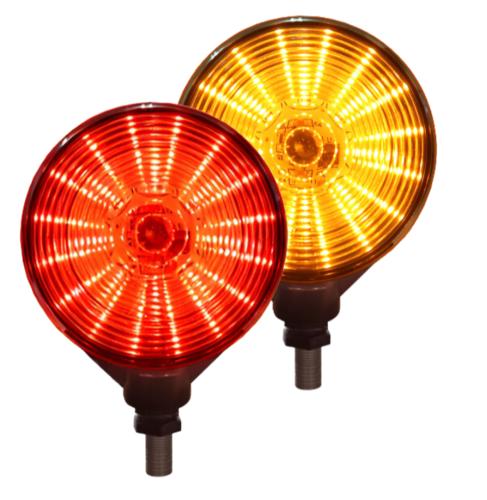Lampa obrysowa LED ucho pod lusterko (Mysie Uszy)  pomarańczowo-czerwona - zdjęcie 1