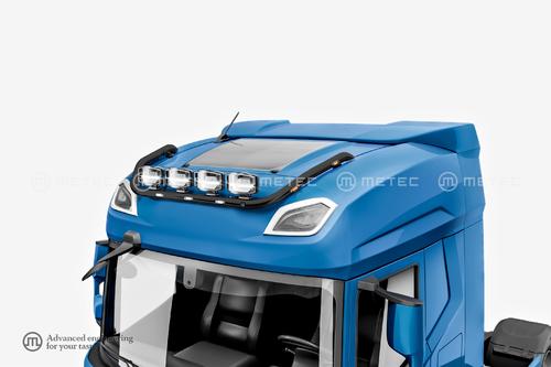 Rama dachowa TOP do DAF XF/XG 21-, z wiązką, ledami i 4 wspornikami, malowana na czarno - zdjęcie 1