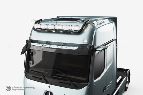 Rama dachowa z wiązką i mocowaniami na 6 odbiorników z LED do MB Actros 2011- MP4 MP5 GIGASPACE czarna - zdjęcie 1