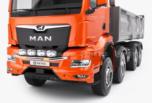 Rama w zderzak do MAN TGS (2020-) z wiązką elektryczną i uchwytami na 4 odbiorniki oraz światłami stroboskopowymi LED - zdjęcie 1