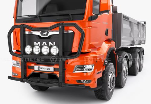 Orurowanie czołowe malowane na czarno (kangur) z uchwytami na 4 odbiorniki do MAN TGS (2020-) z homologacją R26/R61 - zdjęcie 1