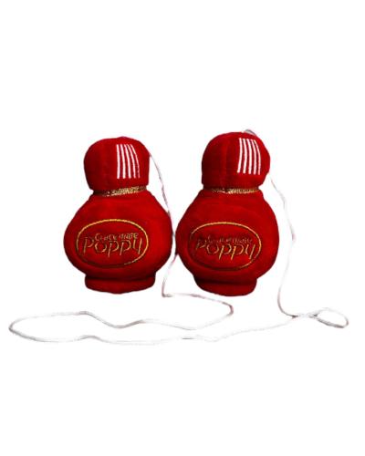 Pluszowa zawieszka Poppy 8 cm czerwona - zdjęcie 1
