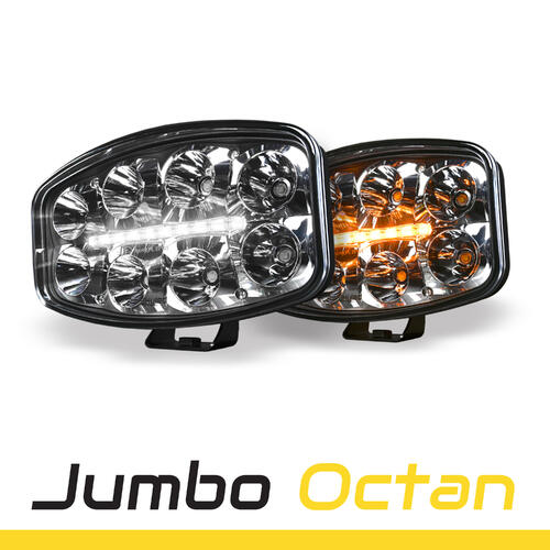 Reflektor SKYLED Jumbo Octan FULL LED z białym/pomarańczowym światłem pozycyjnym (80W, ECE R10, R112, ref.25) , nr kat. JE320.40 - zdjęcie 1