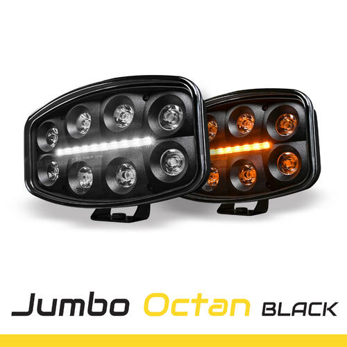 Reflektor SKYLED Jumbo Octan Black FULL LED z białym/pomarańczowym światłem pozycyjnym - zdjęcie 1